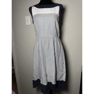 Malvin Hambug-Germany blue&white striped dress size small 6